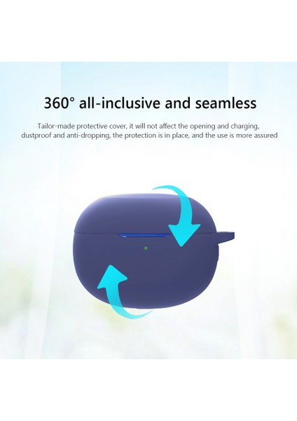 Realme Buds Air 3 Kulaklık Için Silikon Kılıf - Koyu Mavi (Yurt Dışından)