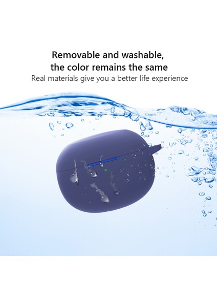 Realme Buds Air 3 Kulaklık Için Silikon Kılıf - Koyu Mavi (Yurt Dışından)