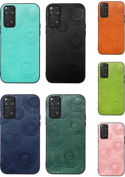 Xiaomi Redmi Note 11 / Note 11S 4G İçin Ayçiçeği Desenli Pu Deri Telefon Kılıfı - Pembe (Yurt Dışından) fiyatları