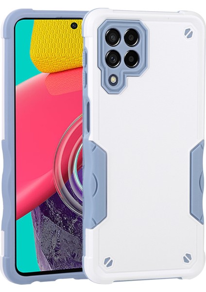 Galaxy M53 5G İçin Kaymaz Telefon Kılıfı - Beyaz (Yurt Dışından)