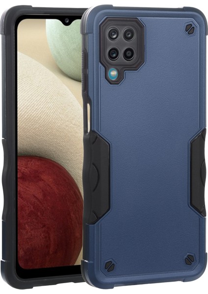 Galaxy A12 5G İçin Kaymaz Telefon Kılıfı - Koyu Mavi (Yurt Dışından)