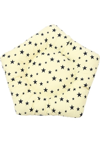 Pamuk Tuval Evcil Çadırı Kedi ve Yastıklı Köpek Yatağı Özellikler: Küçük 40*40*50 cm (Bej Donanma Yıldızı) (Yurt Dışından)
