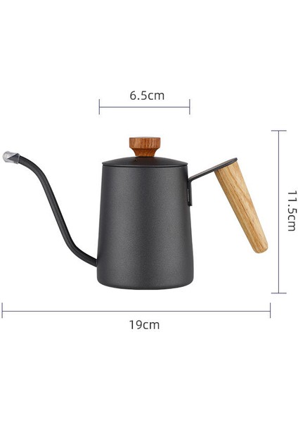350 ml Ahşap Saplı Paslanmaz Çelik Kahve Su Isıtıcısı (Yurt Dışından)