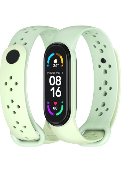 Xiaomi Mi Için Silikon Saat Kayışı - Açık Yeşil (Yurt Dışından)