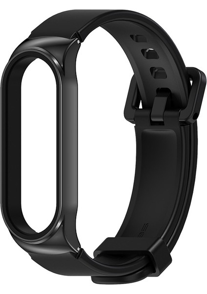 Xiaomi Mi Için Silikon Saat Kayışı - Siyah / Siyah (Yurt Dışından)