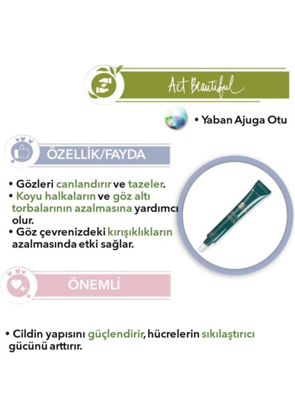 Yves Rocher Lifting Vegetal- ve Torbalanma Karşıtı Canlandırıcı Göz KREMI-14ML