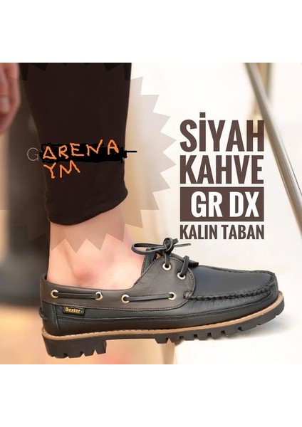 Dexter Tarzı Kalın Taban Hakiki Deri Ayakkabı modelleri