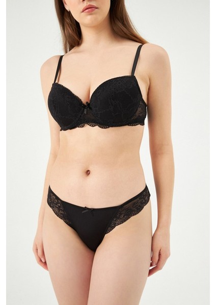 Kadın ERSK812 Lında Badem Yarı Push-Up Sütyen Takım EROS01106 modelleri