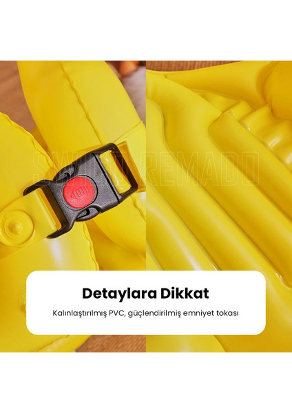 Çocuklar Için Sevimli Dinozor Desenli Şişme Can Yeleği - Sarı/açık Yeşil (Yurt Dışından)