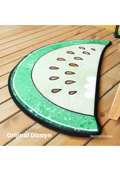 Çocuk Odası ve Banyosu Için Sevimli Karikatür Desenli Halı - Yeşil (Yurt Dışından) fiyatları