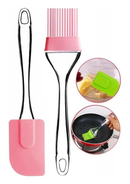 Silikon Yumurta Fırçası ve Spatula 2'li Set