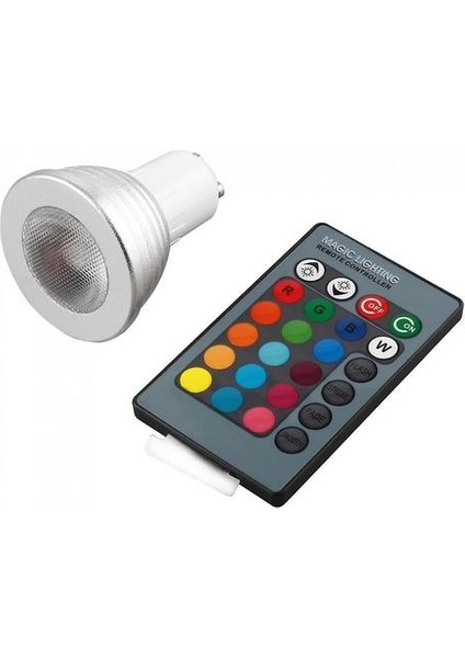 2W E27 Çok Renkli Değişim Rgb Uzaktan Kumanda ile LED Işık Ampul Lamba (Yurt Dışından)