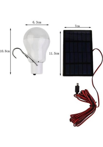 Taşınabilir Güneş Enerjisi LED Ampul Lamba Dış Aydınlatma Kamp Çadır Balıkçılık Işık (Yurt Dışından)