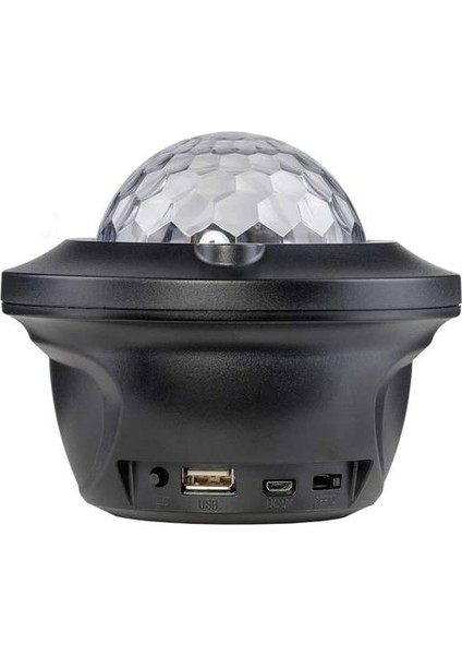 Movkzacv LED Yıldızlı Gökyüzü Projektör Işık Projektör Işık Okyanus Dalga Projektör Tavan 360 Derece Dönen Yatak Odası Yıldızlı Gökyüzü Parti USB LED 6 W (Yurt Dışından)