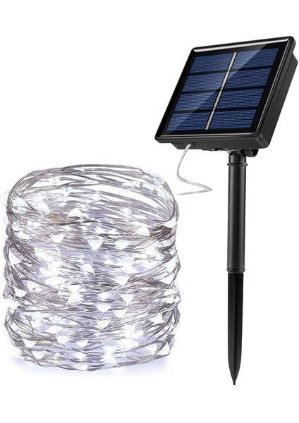 Güneş Peri Işıkları Açık Güneş Enerjili LED Dize Işıkları Su Geçirmez Sizin Için Birkaç Renk (Beyaz) (Yurt Dışından)