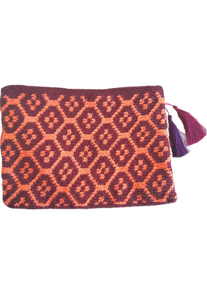 El Örgüsü Wayuu Clutch Çanta