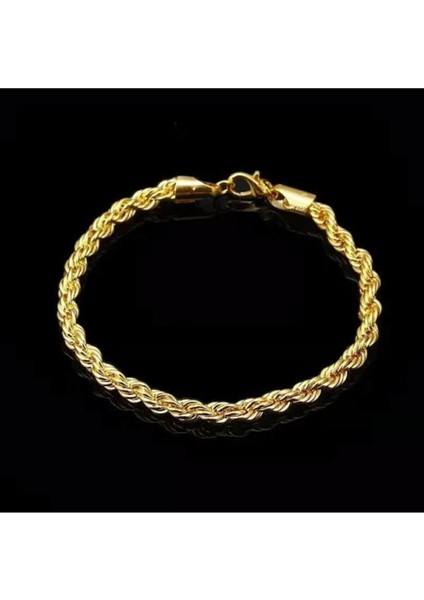Unisex Altın Kaplama Kalın Burgu Kolye Bileklik Set modelleri