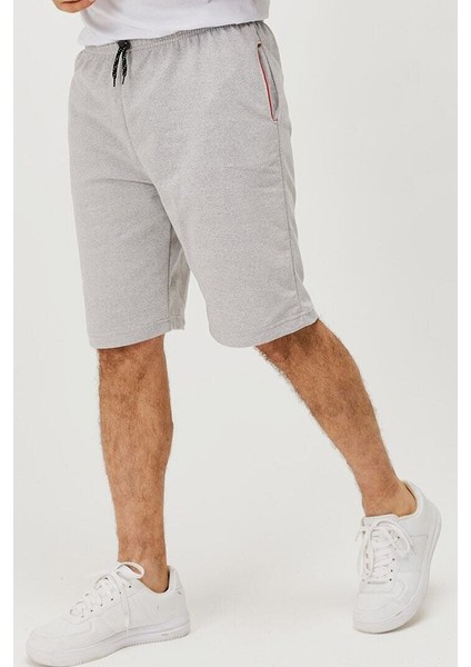 Gri Klasik Pamuklu Unisex Şort modelleri
