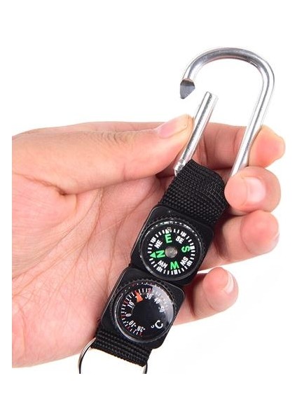 Çok Işlevli 3 1 Kamp Tırmanma Yürüyüş Mini Carabiner W Anahtarlık Pusula (Yurt Dışından)