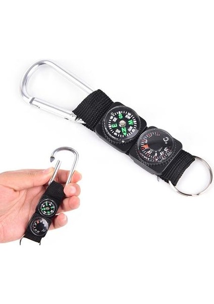 Çok Işlevli 3 1 Kamp Tırmanma Yürüyüş Mini Carabiner W Anahtarlık Pusula (Yurt Dışından)