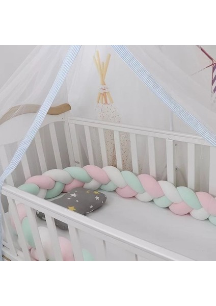 Guldesignstore 3'lü Örgü Koruma Su Yeşili-Pembe-Beyaz 600cm