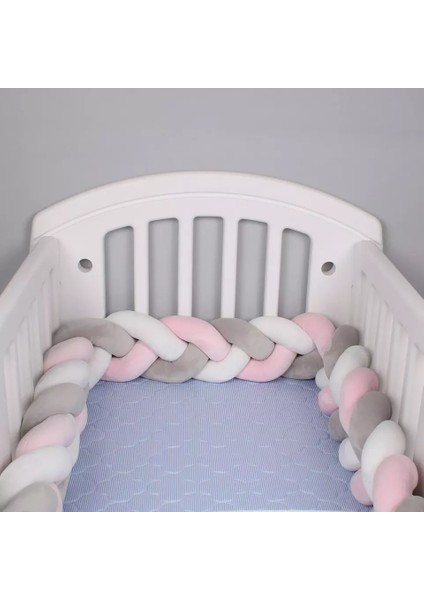 Guldesignstore 3'lü Örgü Koruma Pembe-Gri-Beyaz 600cm fiyatları