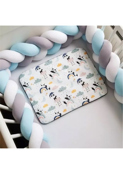 Guldesignstore 3'lü Örgü Koruma Mavi-Gri-Beyaz fiyatları