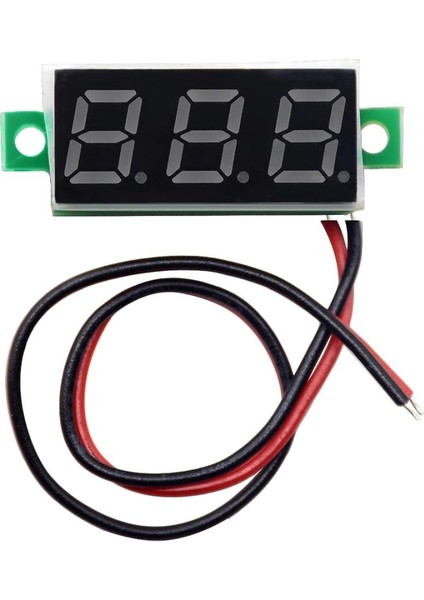 Dijital Mini Voltmetre Dc 4V-30V 0.28" 2 Kablolu Kırmızı