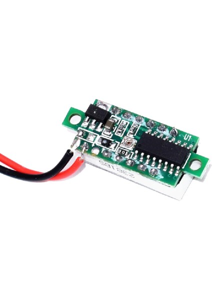 Dijital Mini Voltmetre Dc 4V-30V 0.28" 2 Kablolu Kırmızı