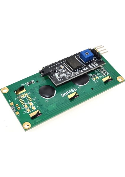 16X2 Mavi LCD + IIC/I2C Ekran Arayüz Modülü Birlikte Set