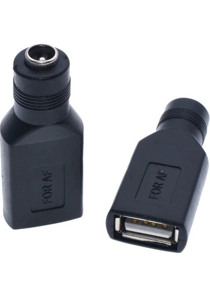 Adaptör Şarj Ucu 5.5x2.1mm To USB 2.0 Soket Çevirici Power Adaptör