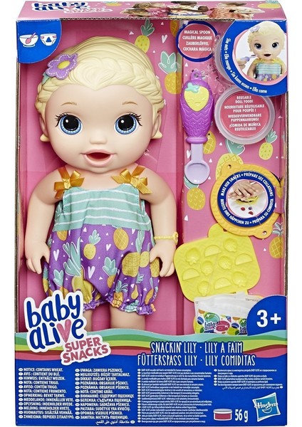 E5841 Baby Alive Lily ile Mama Eğlencesi - Sarışın / +3 Yaş