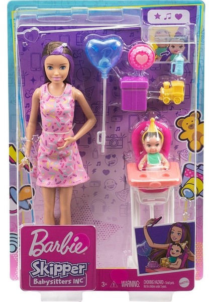 FHY97 Barbie Bebek Bakıcısı Bebeği ve Aksesuarları Oyun Seti
