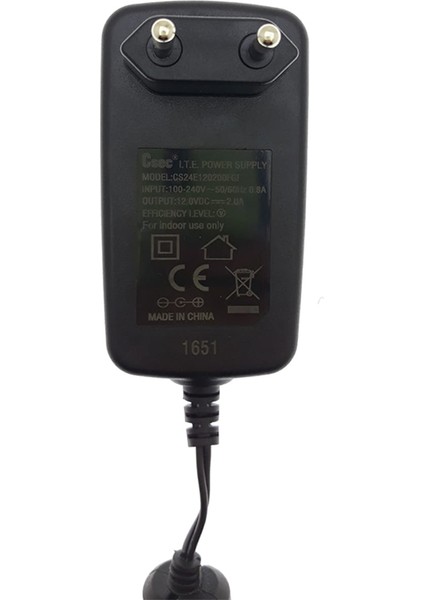 12V 2 Amper Plastik Kasa LED Güvenlik Kamera Adaptörü