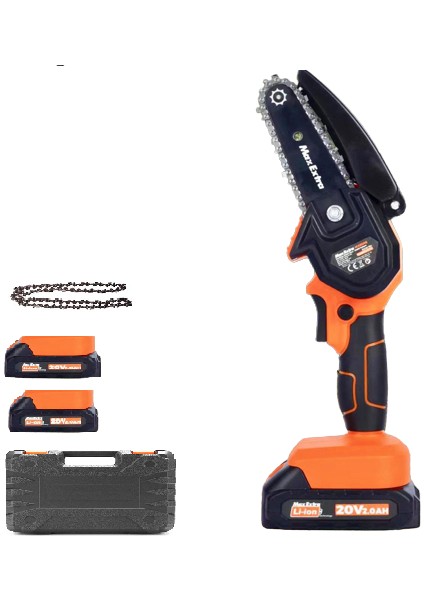 20 V 2.0 Amper 2 Akülü Mini Testere + Zincir