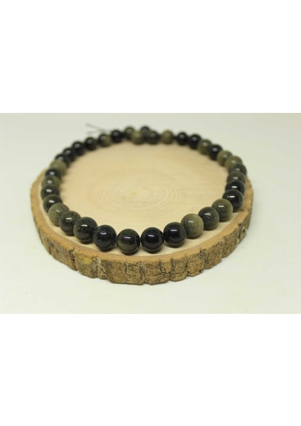 Golden & Siyah Obsidyen Taşı Dizi 11-12.5mm Aralığındadır modelleri