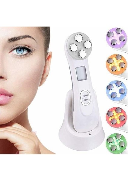 Ultrasonik Güzellik Cihazı, 5in1 Çok Fonksiyonlu Yüz Güzellik Cihazı, 6 Modu LED Güzellik Makinesi Mezoterapi Masajı fiyatları