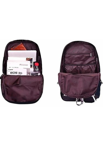 Ergonomik Unisex Naylon Su Geçirmez Okul Çantaları (Siyah)