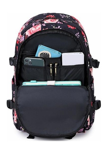 Gündelik Öğrenci Schoolbag Baskı Su Geçirmez Sırt Çantası (Yeşil) (Yurt Dışından) indirimleri