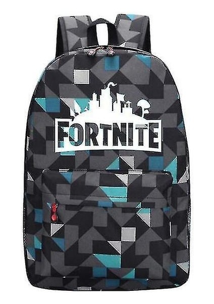 Fortnite Game Fort Gecesi Aydınlık Okul Çantası Erkek ve Kadınlar Sırt Çantası (Rhomboid Blue) (Yurt Dışından) modelleri