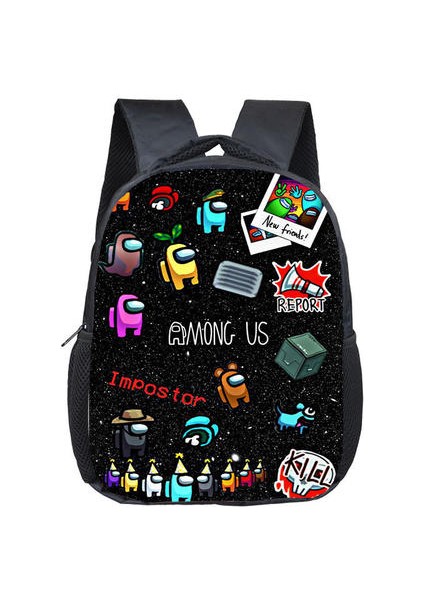 (01) Ara Aşağıdaki Spaceman Sırt Çantası Schoolbag Seyahat Çantası