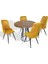 Palermo Werzalit - Çırağan Mutfak Masa Takımı Q80 - Antik Dark Sarı 1