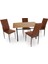 Valerya Werzalit - Gözde Masa Takımı (80X120) - Indiana Wood Kahve 1