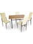Valerya Werzalit - Gözde Masa Takımı (80X120) - Indiana Wood Krem 1