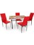 Valerya Werzalit - Gözde Mutfak Masa Takımı (70X120) - Red Wood Kırmızı 1