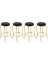 Bar Taburesi Gold (4 Adet) - Siyah 1