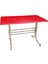 Japon Werzalit Mutfak Masası (80X140) - Kırmızı 1