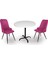 Indigo Werzalit Yuvarlak - Çırağan 2li Masa Takımı (70 cm Çap) - Mor 1