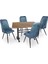 Çipa Werzalit-Çırağan Mutfak Masa Takımı - Antik Dark Mavi 1