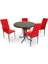 Buket Werzalit Yuvarlak Esb-Gözde Mutfak Masa Takımı - Royal Mermer Kırmızı 1